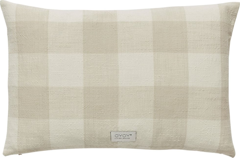 Poszewka dekoracyjna Chess 40 x 60 cm beżowa