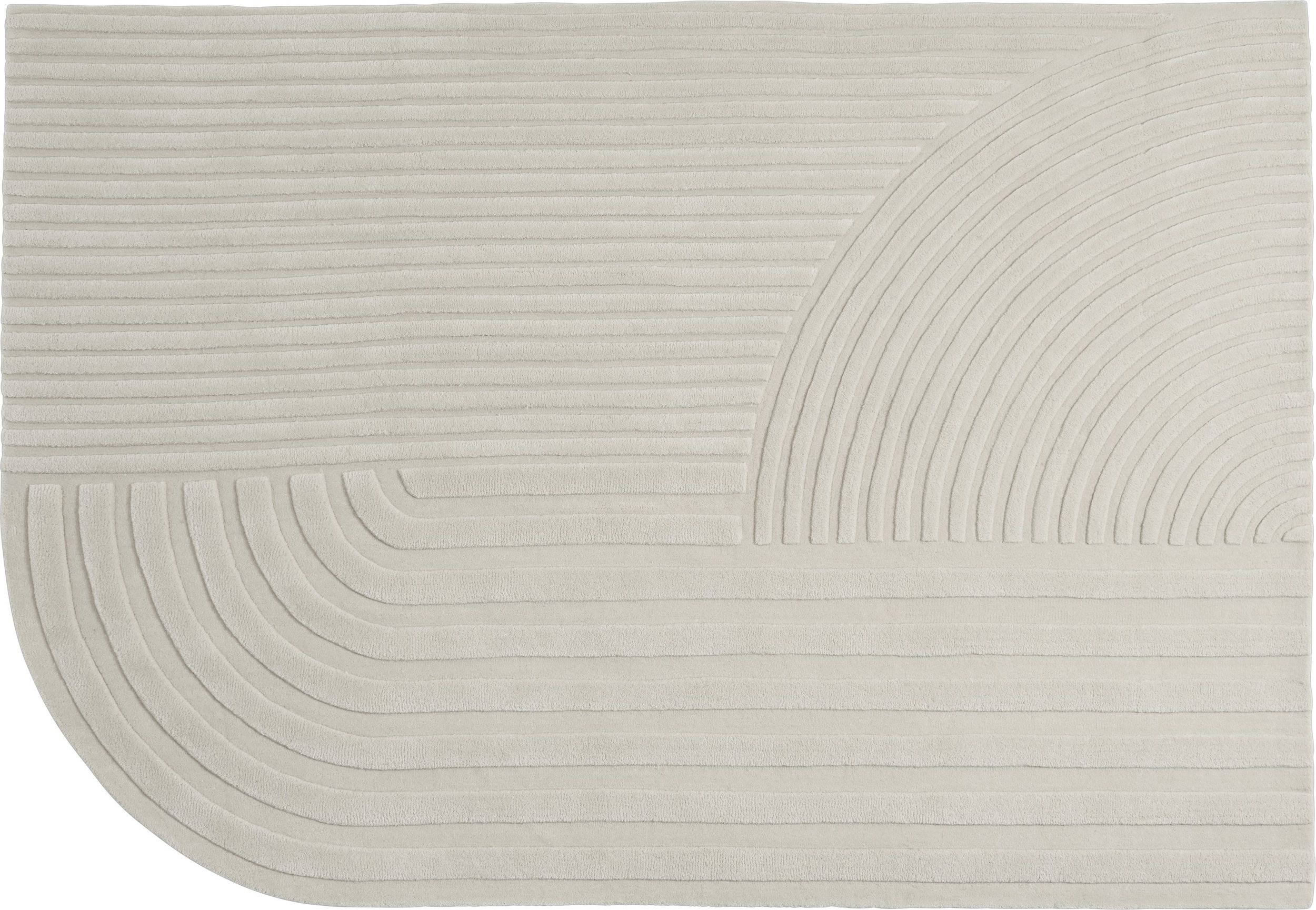 Dywan Relevo 170 x 240 cm zgaszona biel