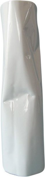 Wazon pogięty biały wysoki