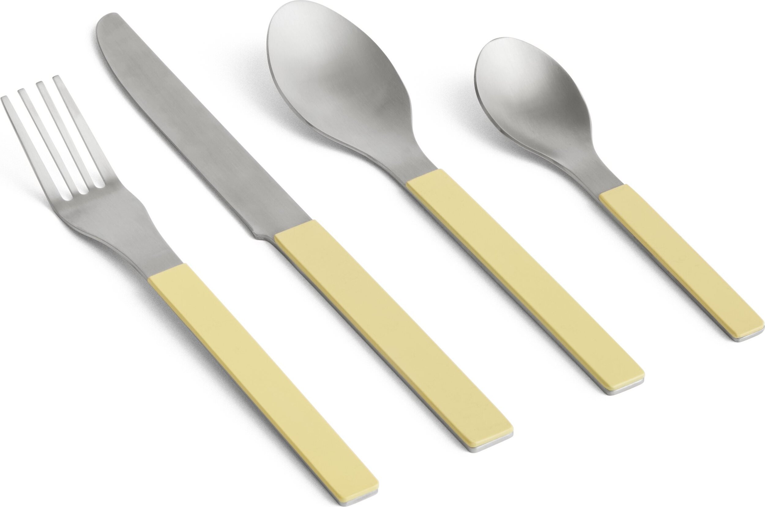 Komplet sztućców MVS żółty 4 el.