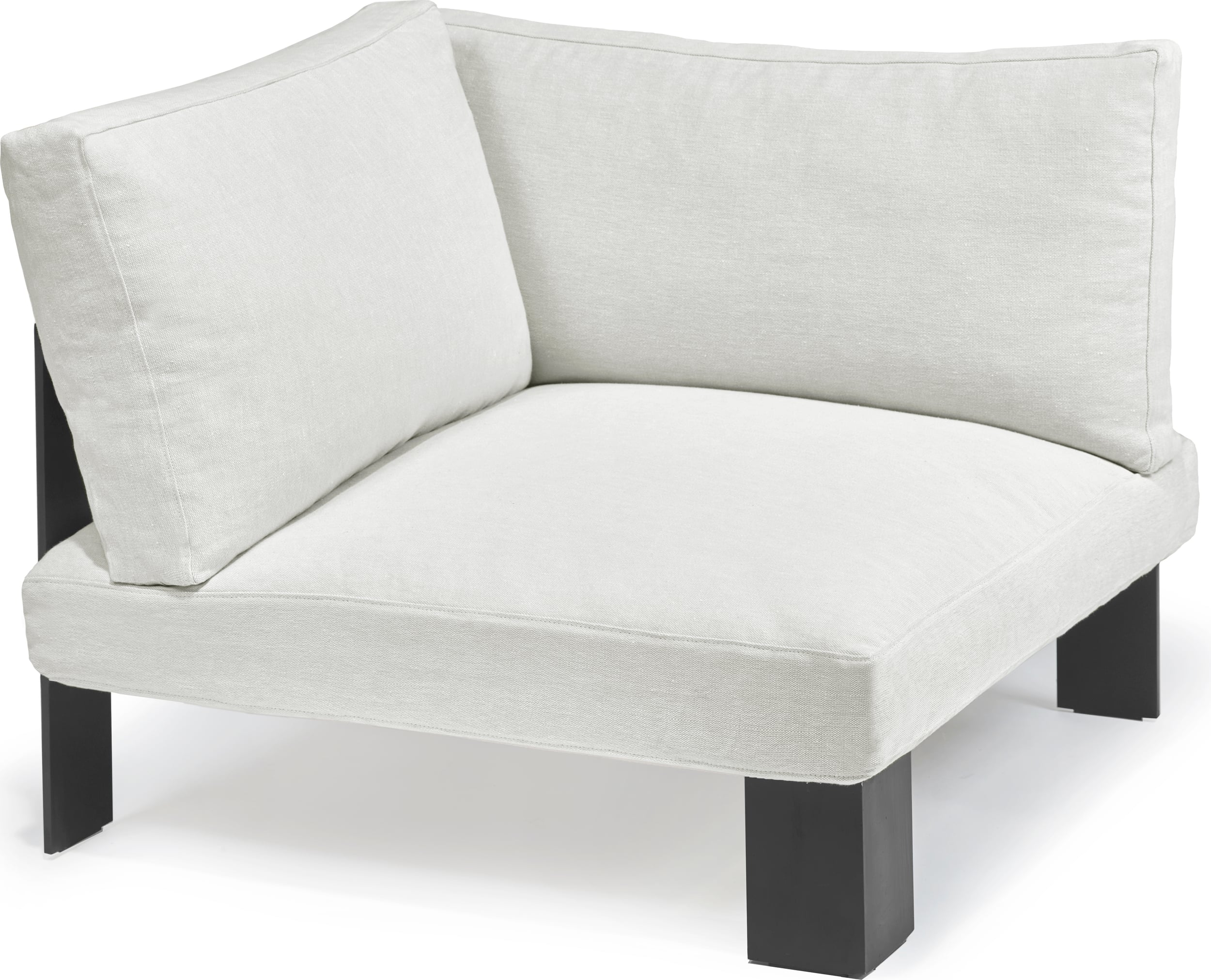 Narożnik ogrodowy sofy modułowej Serax 91 cm złamana biel