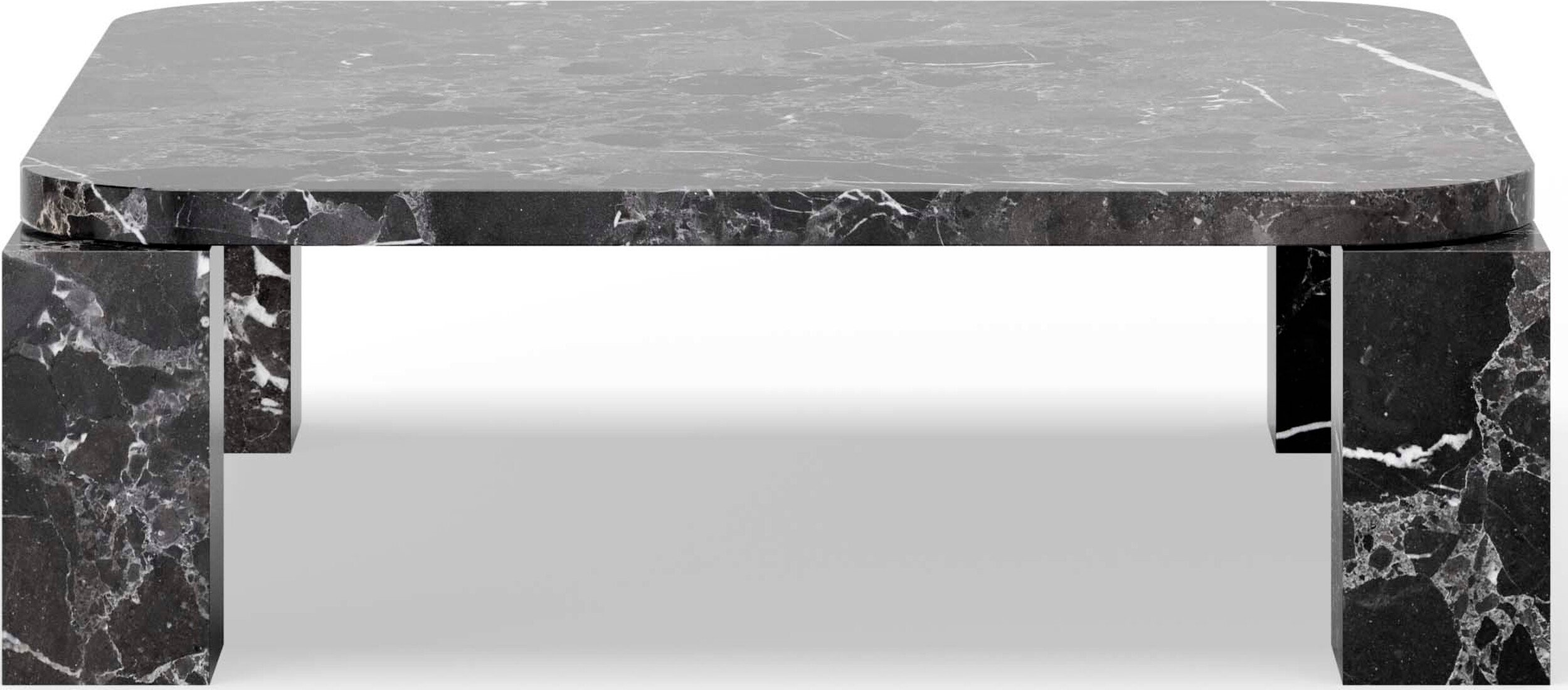 Stolik kawowy Atlas 82 cm czarny marmurowy