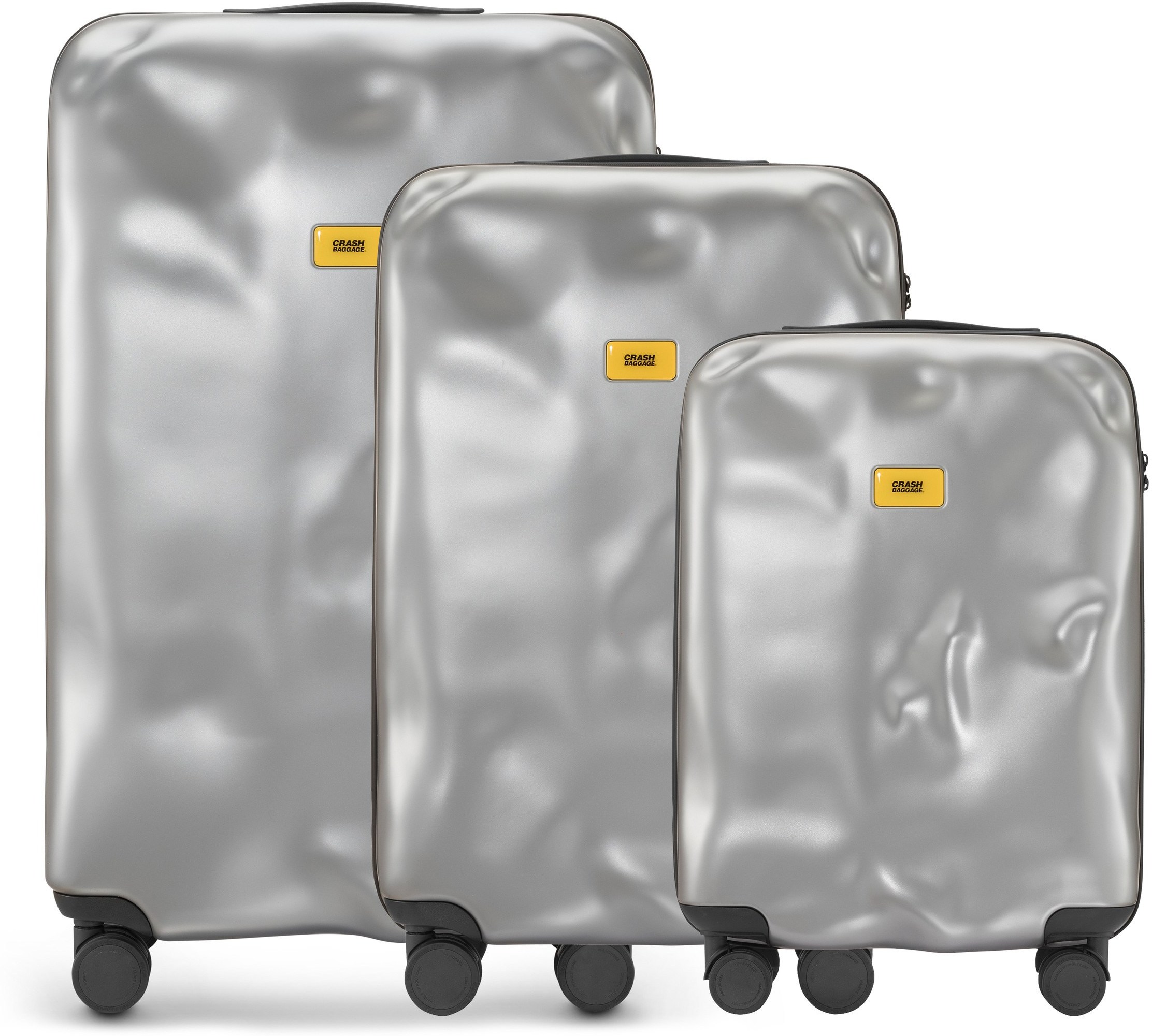 Walizki Icon w zestawie 3 el. srebrny