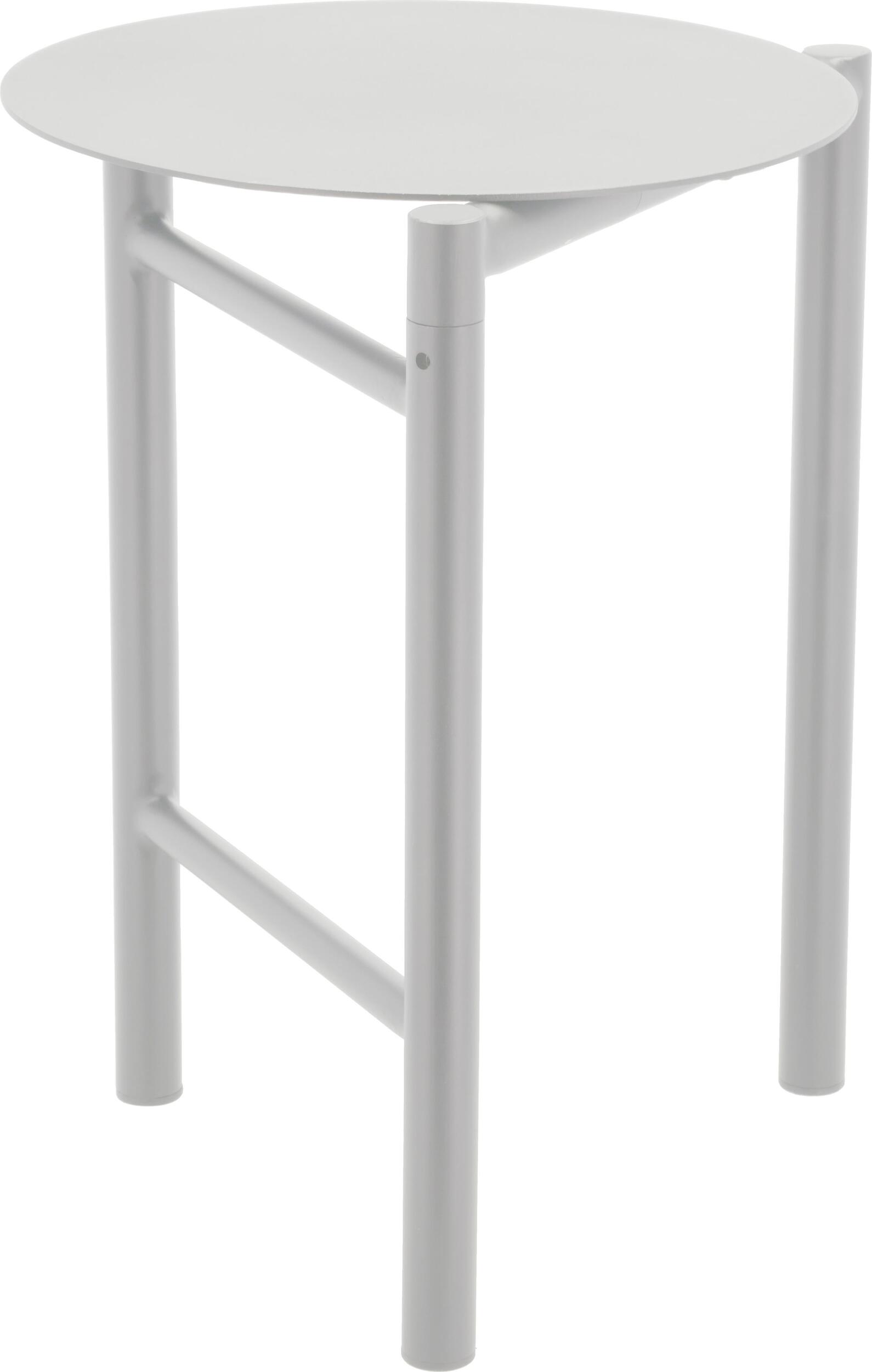 Stołek ogrodowy Disc jasnoszary składany