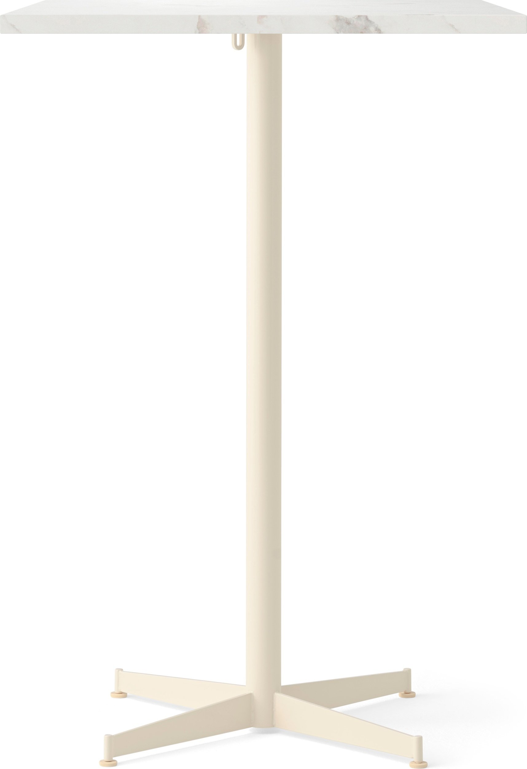 Stół barowy z kremową podstawą Nook Star Base Estremoz kwadratowy 103 cm