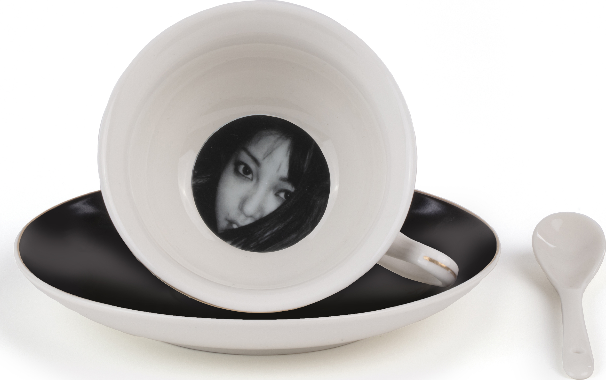 Filiżanka do herbaty Lady Tarin Stripes Bellona ze spodkiem i łyżeczką