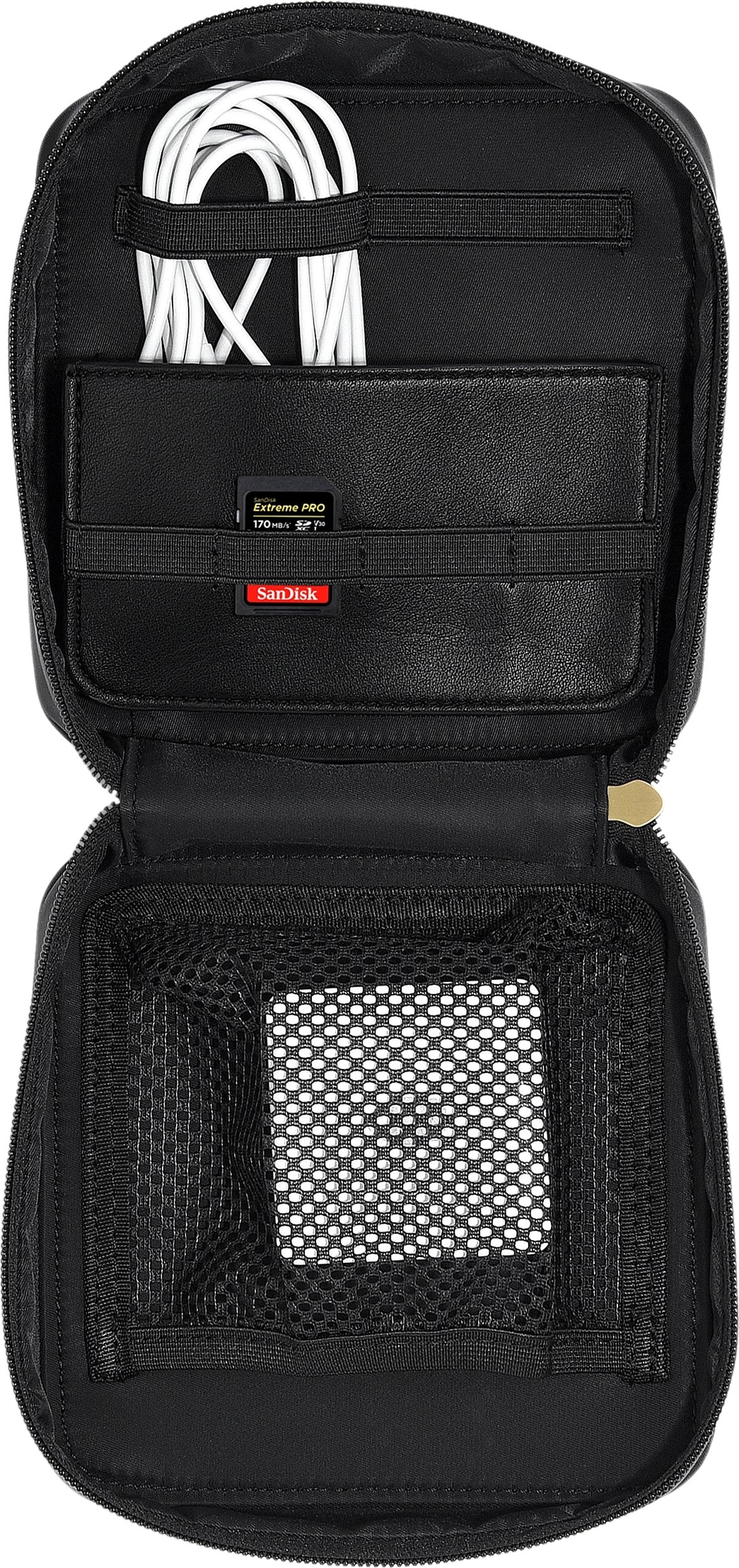 Etui na ładowarki i słuchawki Stackers czarne nylonowe