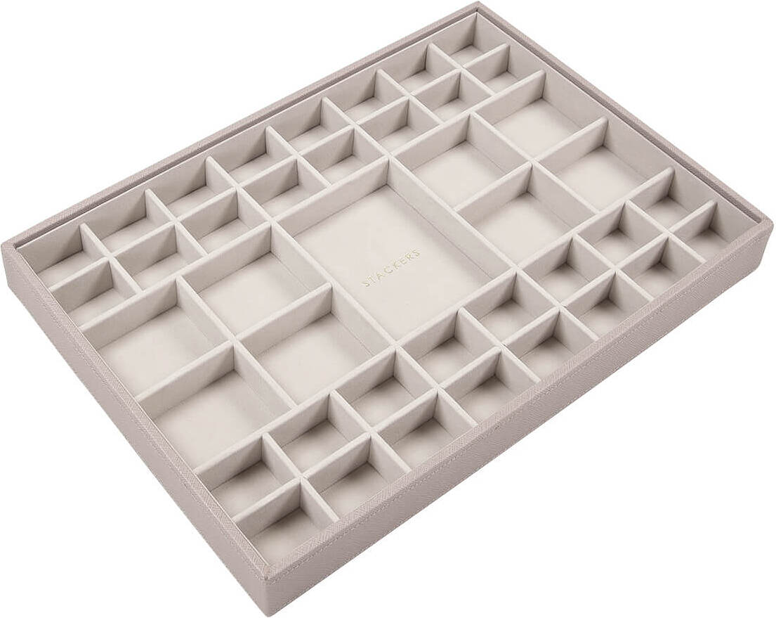 Szkatułka na biżuterię Stackers 41 komorowa supersize velvet taupe
