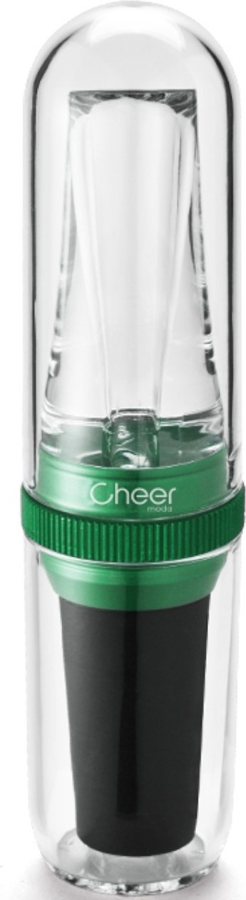 Nalewak do wina z napowietrzaczem Submarine zielony