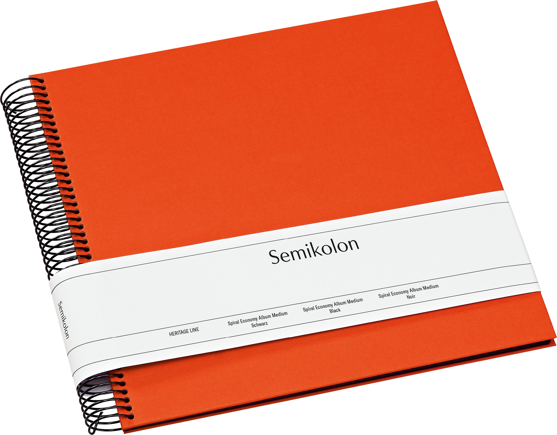 Album na zdjęcia Uni Economy średni pomarańczowy z czarnymi kartami