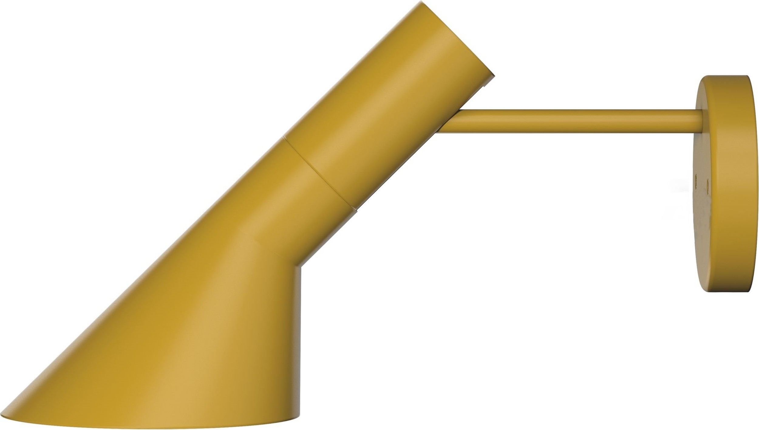 Kinkiet AJ ochra bez widocznego kabla i włącznika