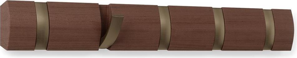 Wieszak listwa Flip orzechowo-brązowy