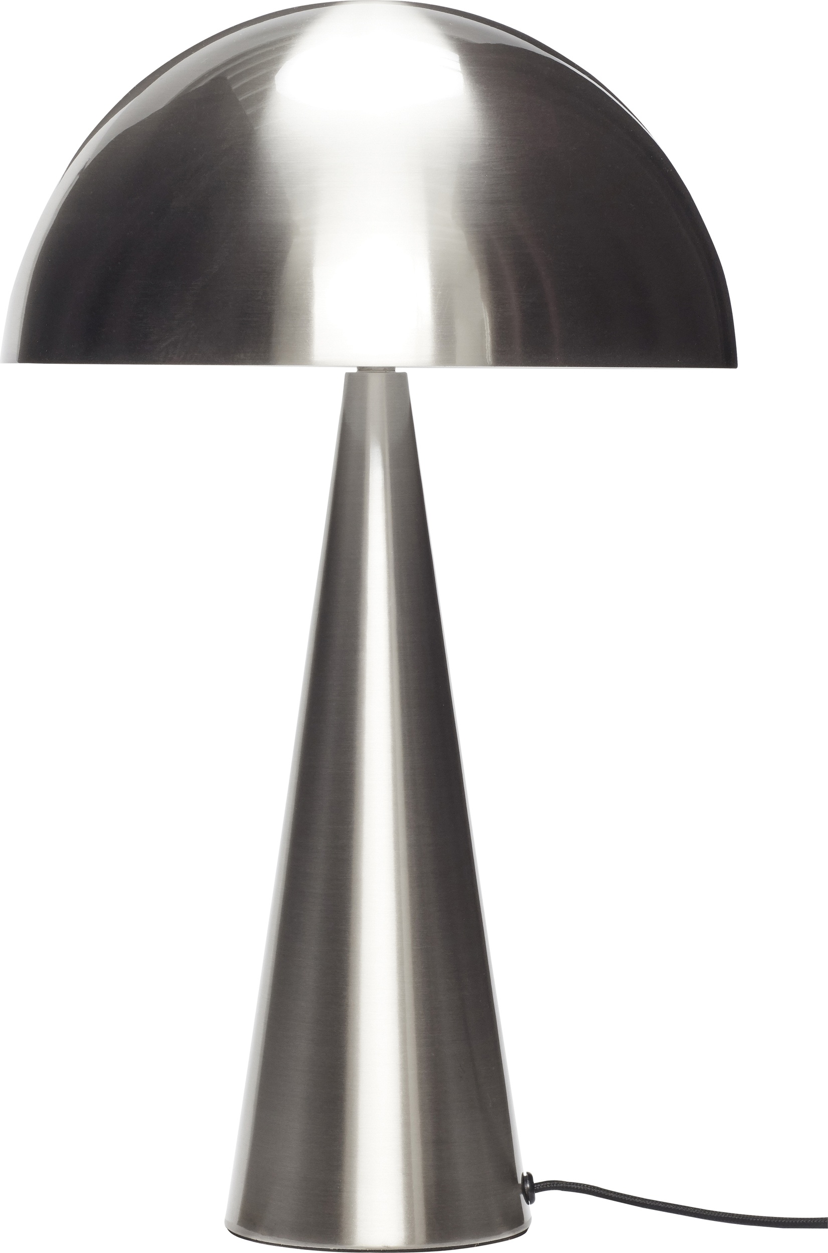 Lampa stołowa Hübsch 51 cm srebrna metalowa