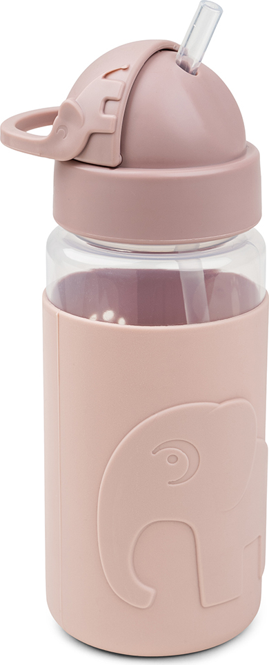Bidon Easy Grip Elphee 350 ml różowy ze słomką