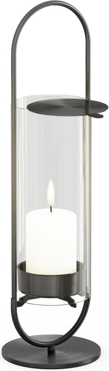 Latarnia Oval 35 cm czarna