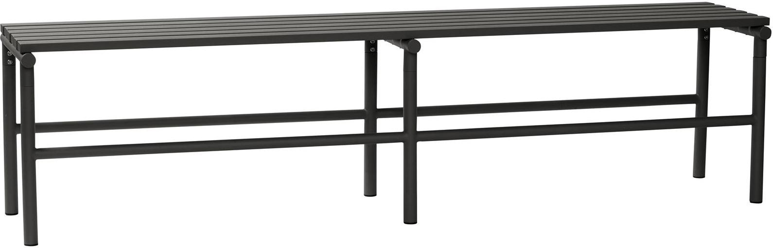 Ławka Hübsch 180 cm czarna żelazna