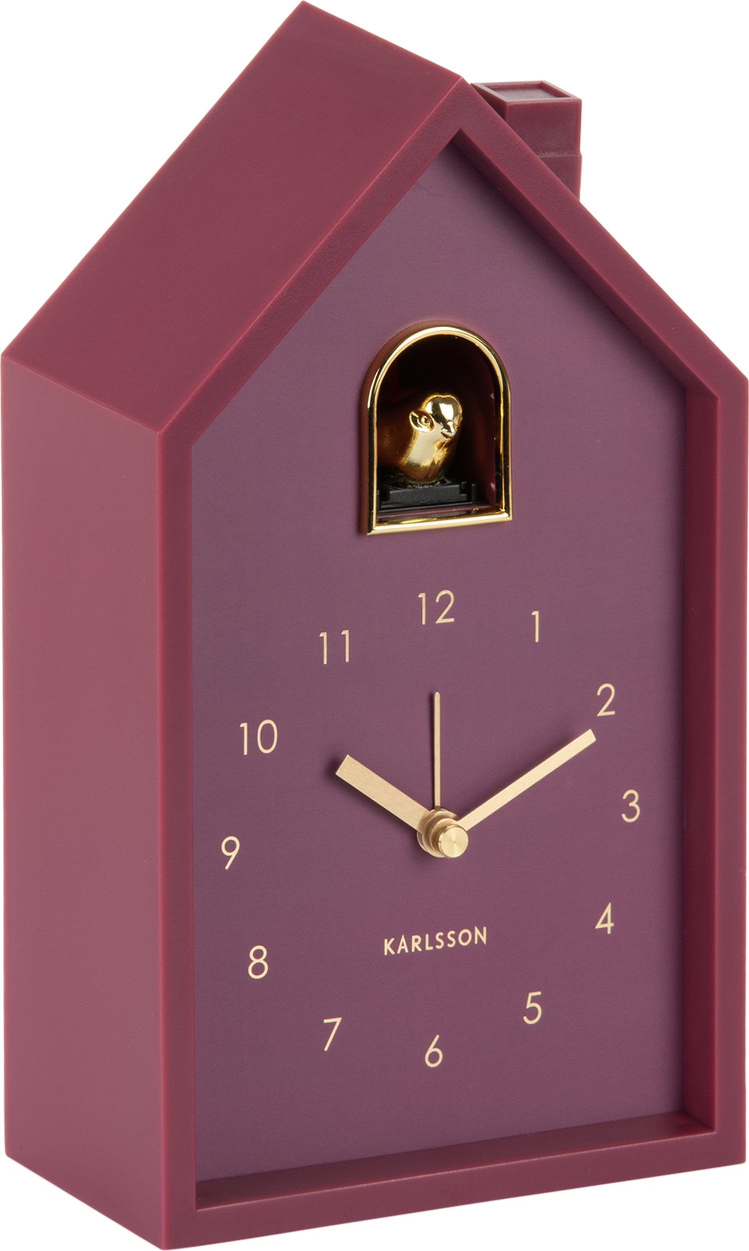 Budzik Modern Cuckoo Oro burgundowy