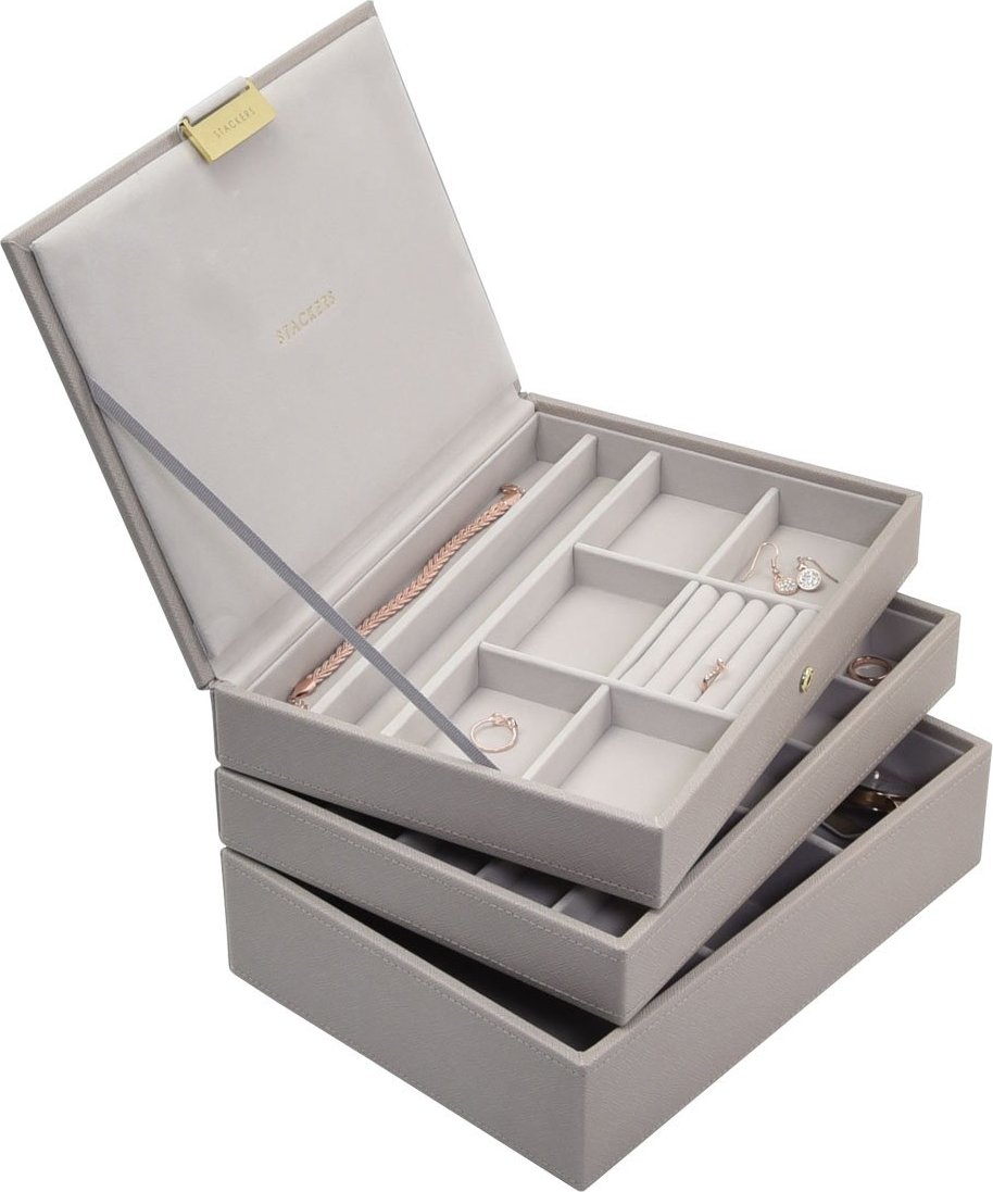 Szkatułka na biżuterię Stackers potrójna classic taupe