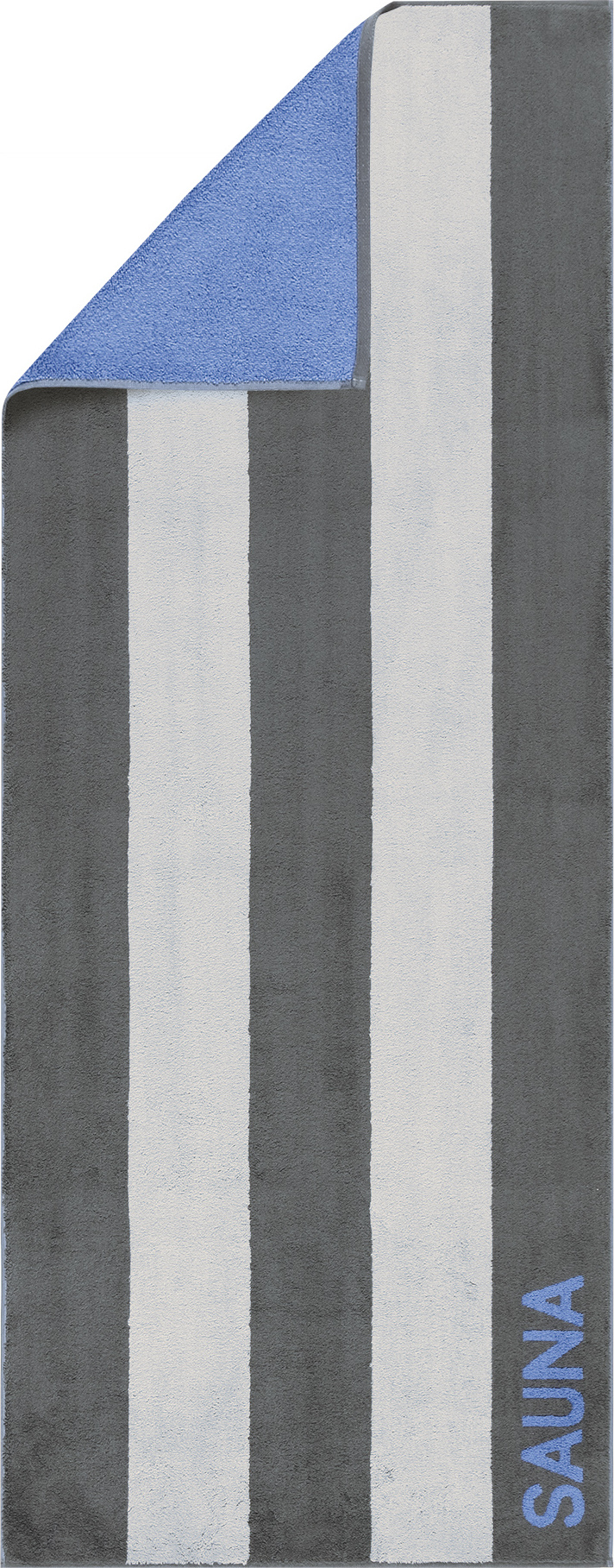 Ręcznik Sauna w pasy 80 x 200 cm antracytowo-szary