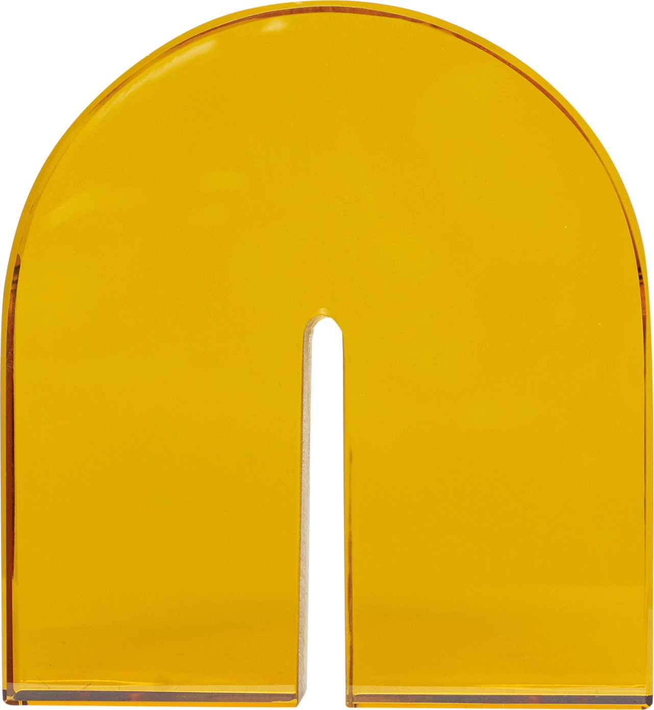 Podpórka do książek Hübsch zaokrąglona bursztynowa szklana