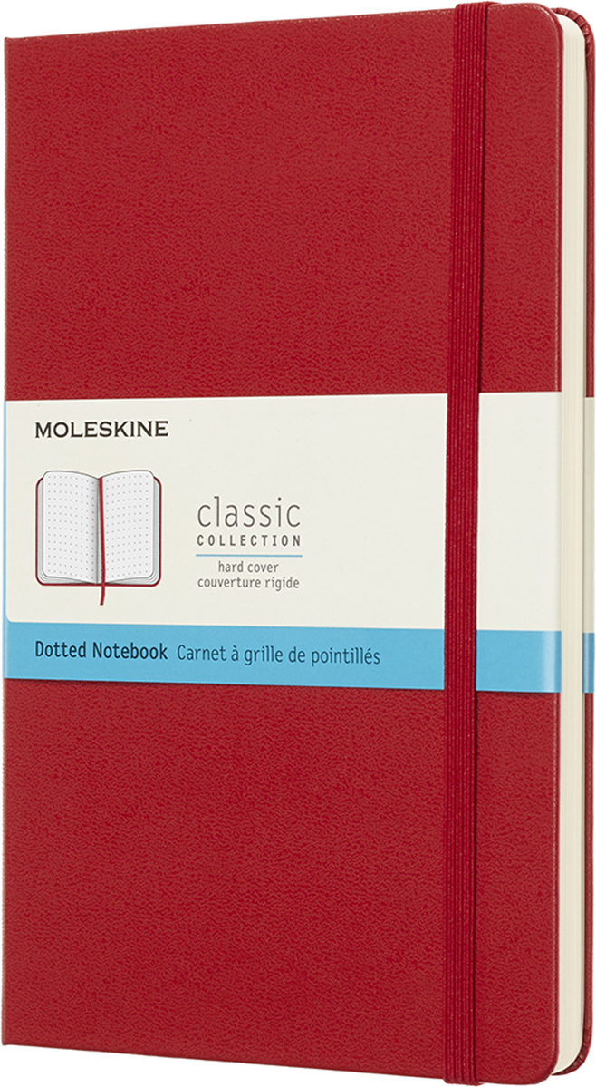 Notes w kropki Moleskine Classic L 240 stron czerwony twarda oprawa