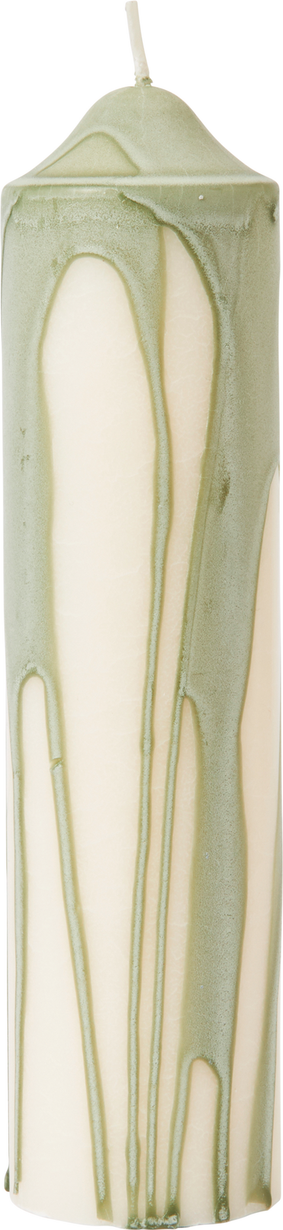 Świeca Dryp Pillar 20 cm jasnozielona