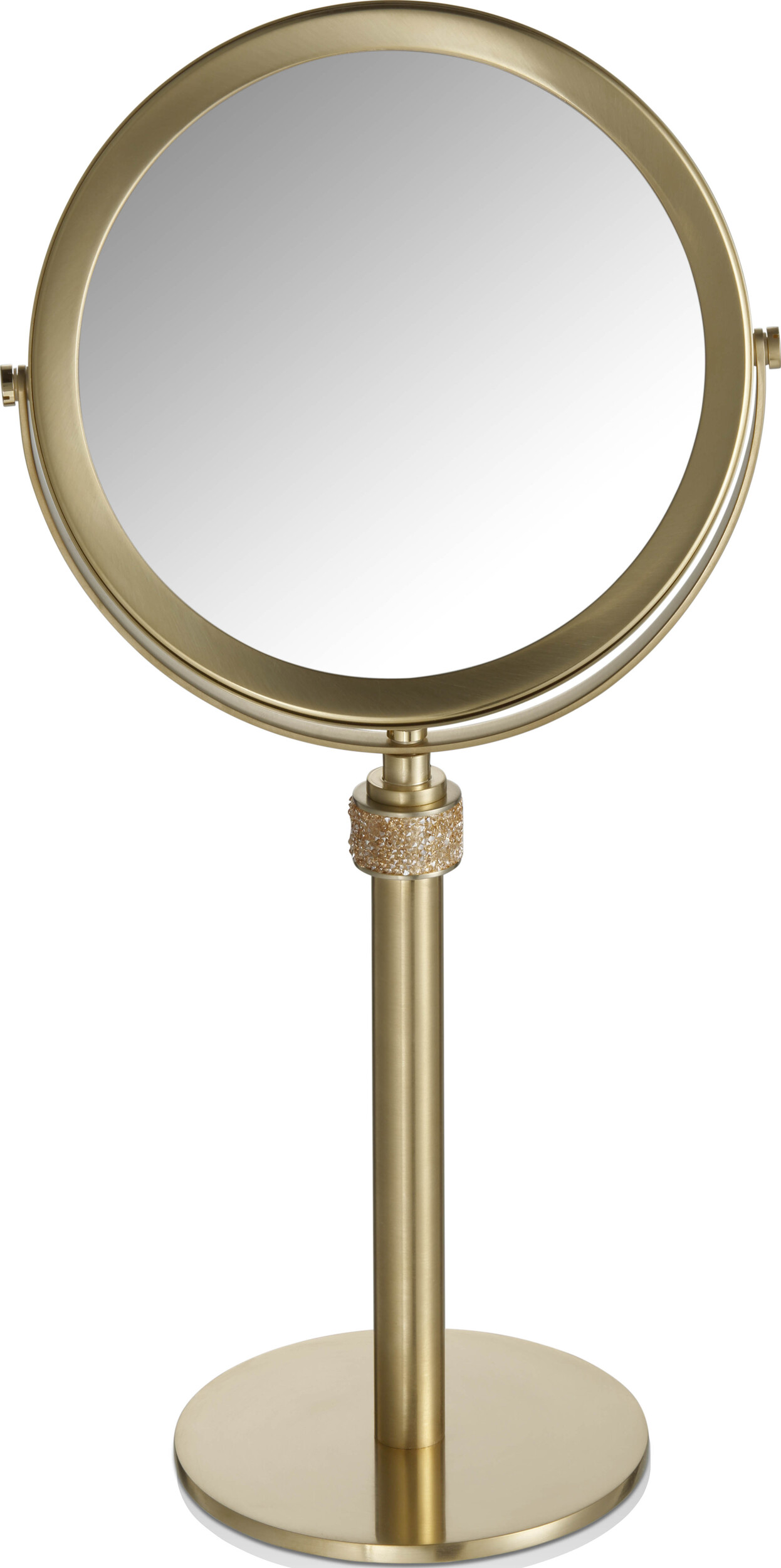 Lusterko kosmetyczne powiększające x5 Rocks złoty mat