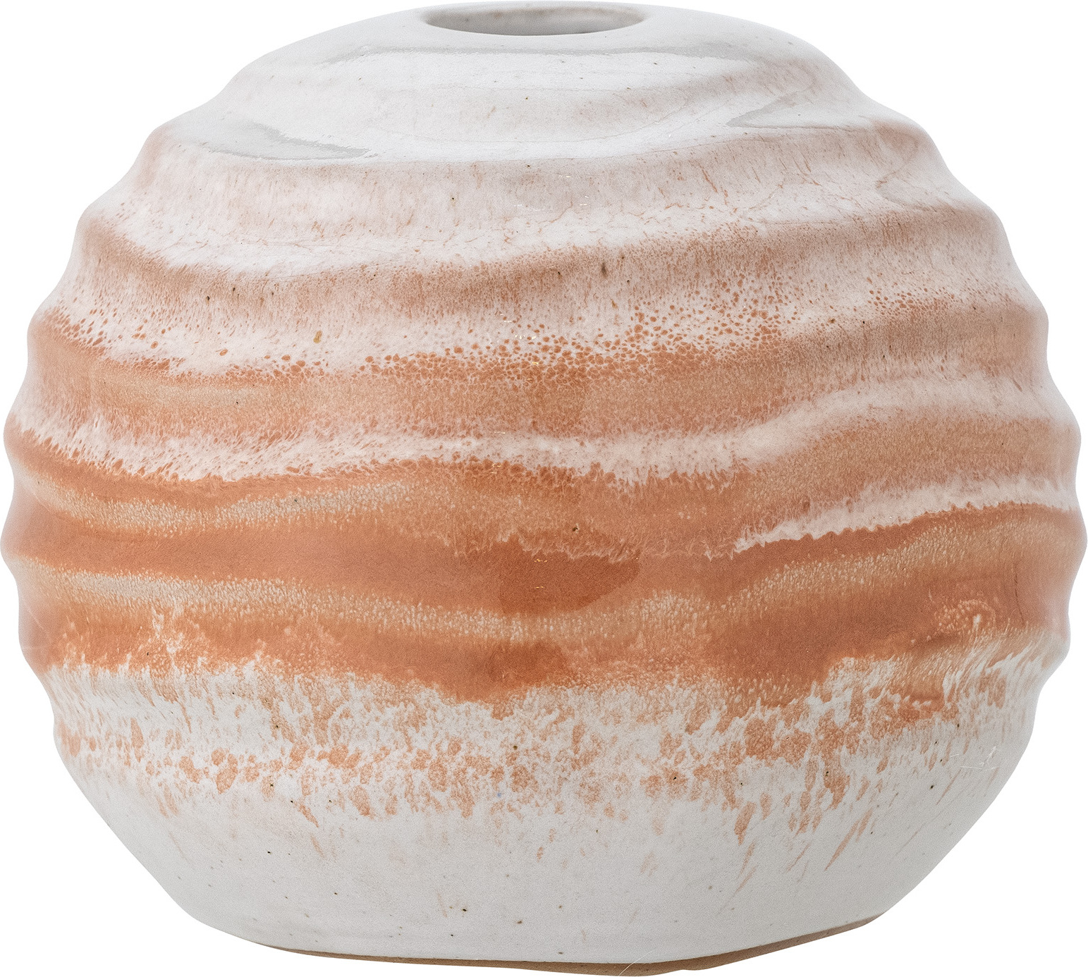 Świecznik Paula kremowo-pomarańczowy