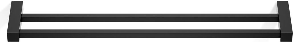 Wieszak reling na ręczniki Corner 60 cm czarny mat podwójny