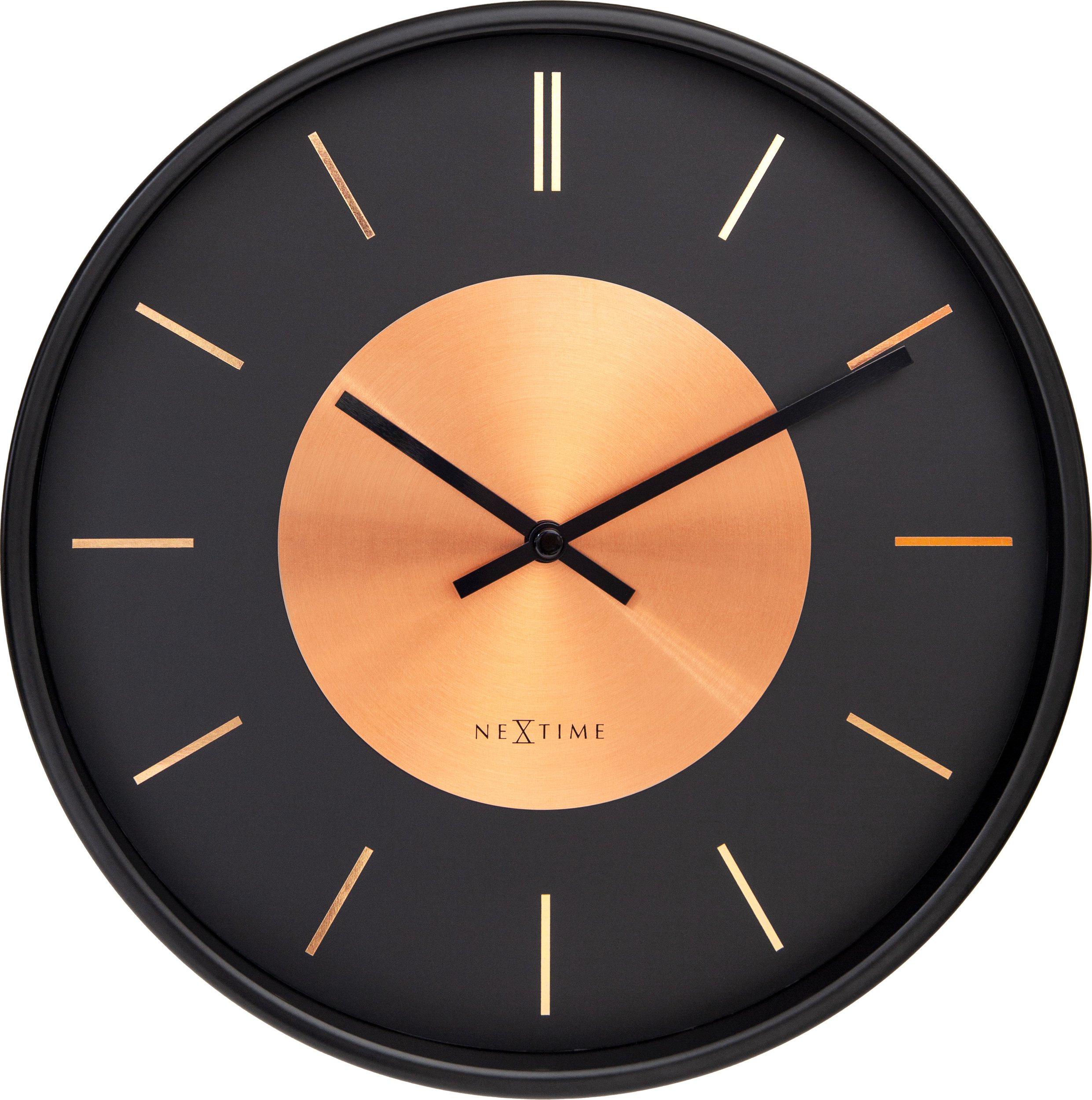 Zegar ścienny Retro II czarno-miedziany
