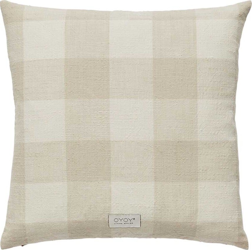 Poszewka dekoracyjna Chess 50 x 50 cm beżowa