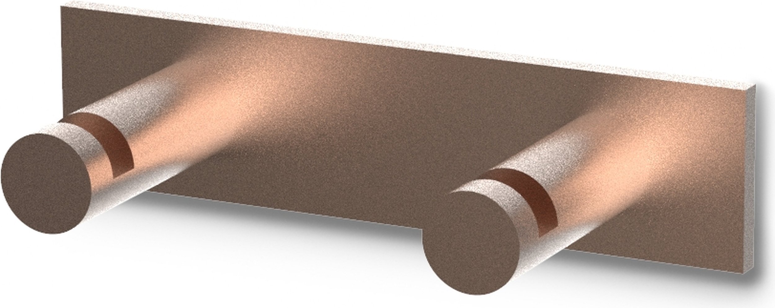 Wieszak haczyk na ręczniki Mikado Frame miedziany podwójny z powłoką PVD