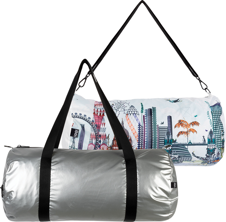 Torba LOQI Weekender dwustronna Kristjana S Williams Interiors Silver & London