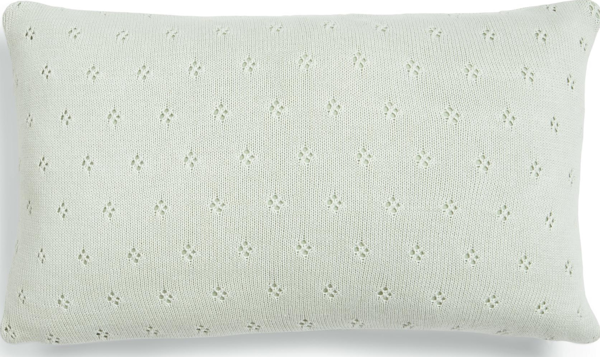 Poduszka dekoracyjna Knitted Ajour 30 x 50 cm jasnozielona