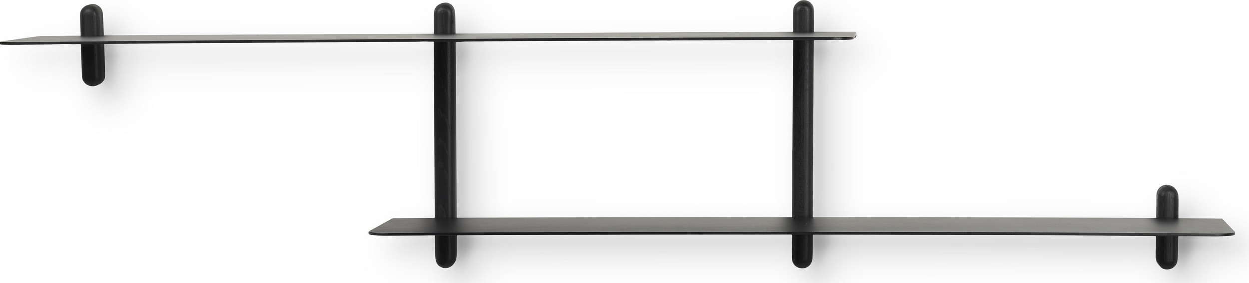 Półka ścienna Nivo Large H 169,5 cm czarny jesion