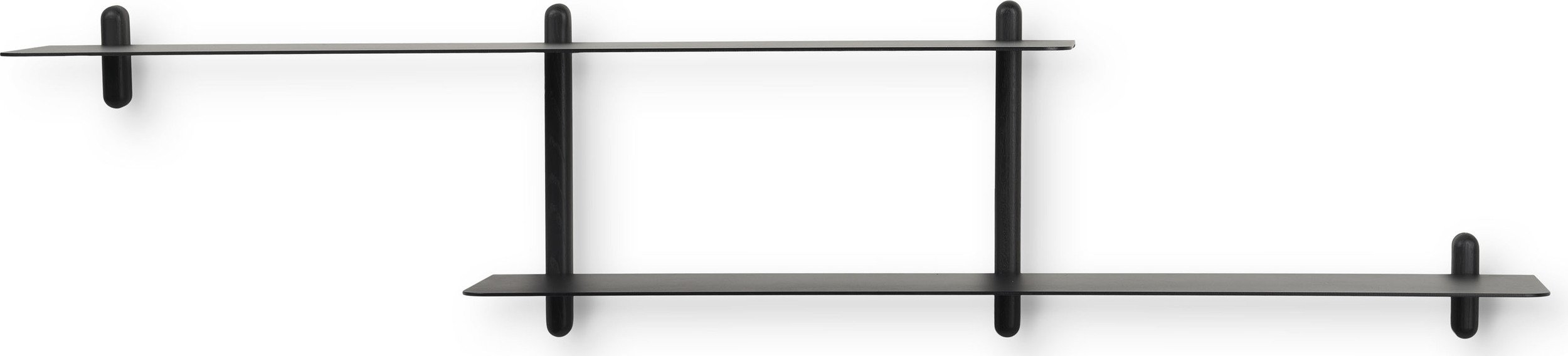 Półka ścienna Nivo Large H 169,5 cm czarny jesion