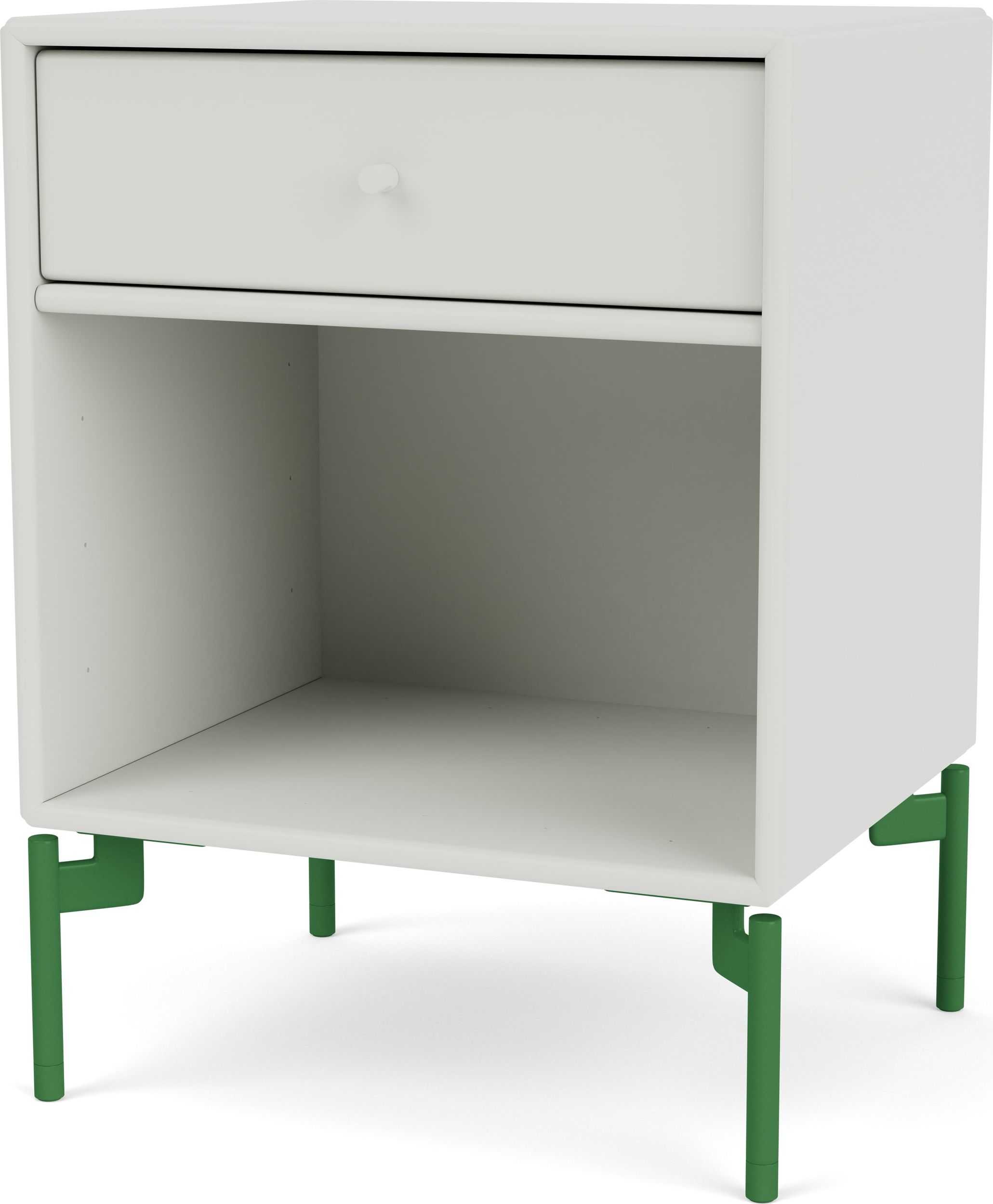 Szafka nocna Dream jasnoszara na zielonych nogach