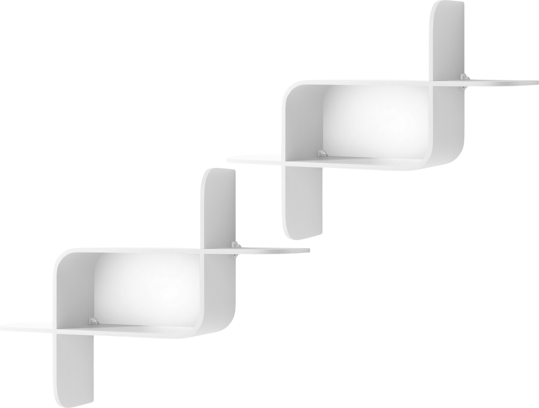 Półki ścienne Montage białe 2 szt.