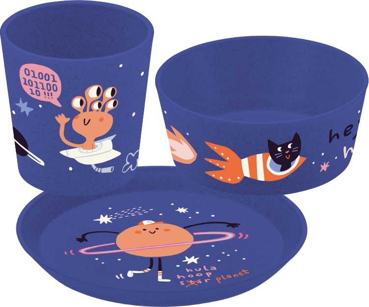 Naczynia dziecięce Connect Organic Space 3 el.