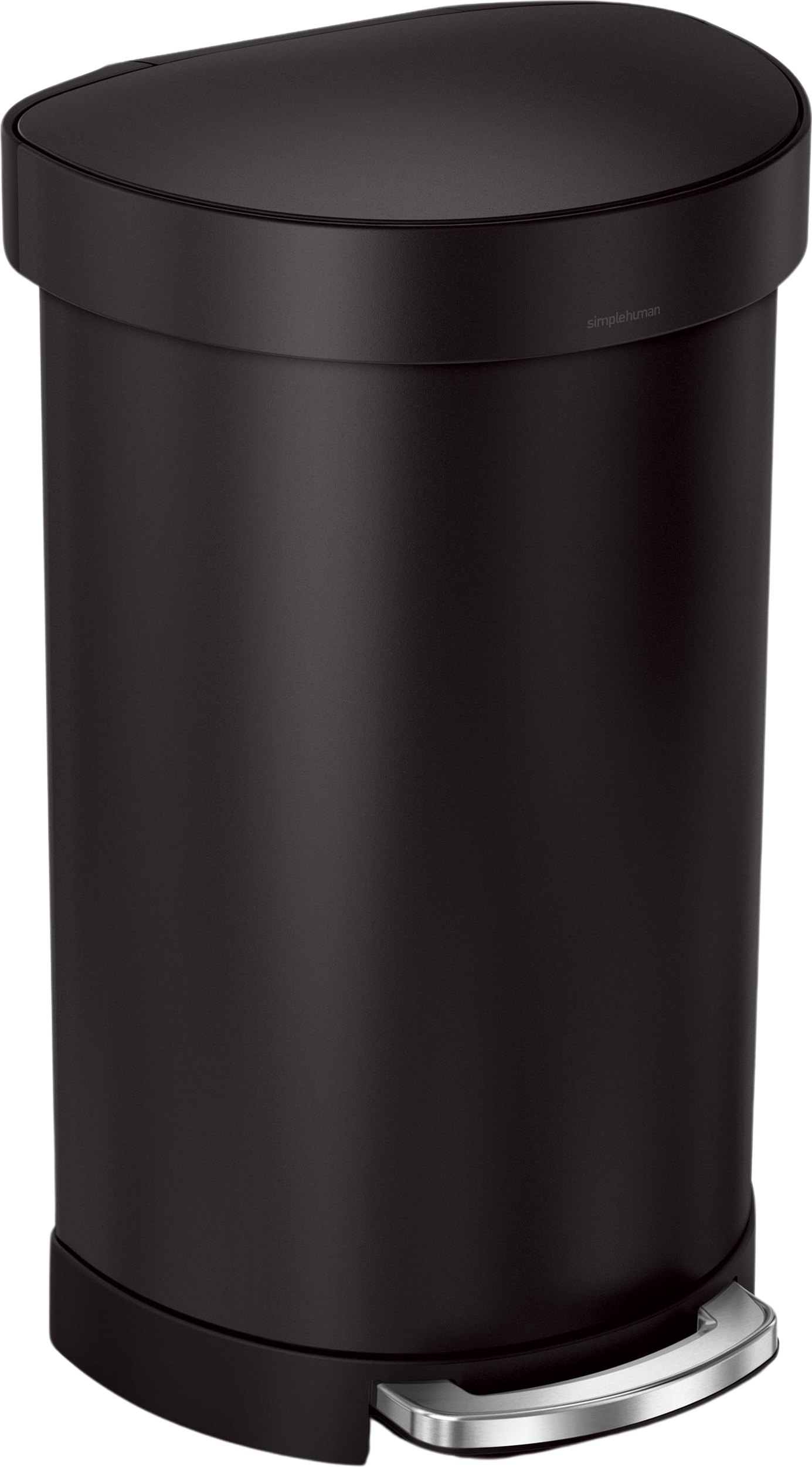 Kosz na śmieci pedałowy Simplehuman półokrągły 45 l czarny mat
