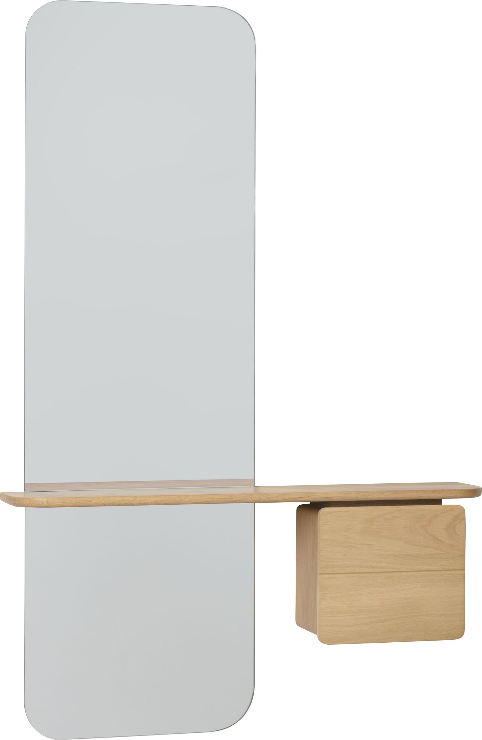 Lustro z półką One More Look naturalny dąb szafka naturalna