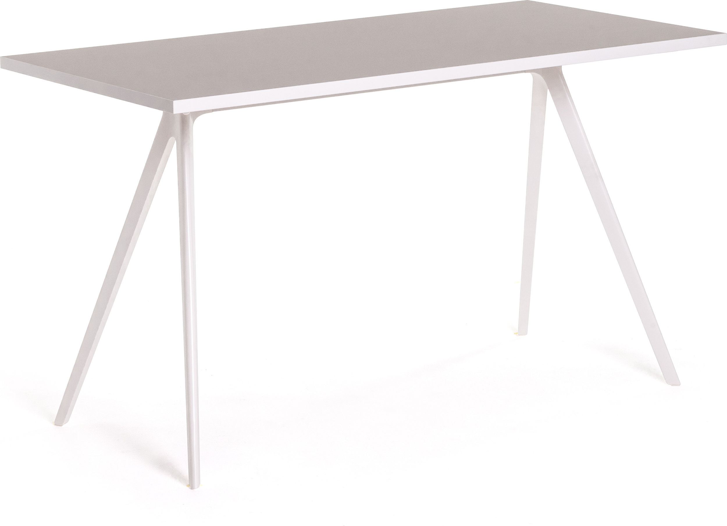 Stół Baguette 130 cm beżowy biała rama