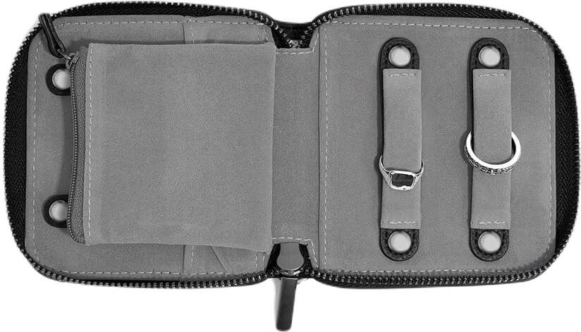 Pudełko podróżne na biżuterię z miejscem na pierścionki Stackers Pebble małe czarne