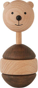 Grzechotka Bear drewniana