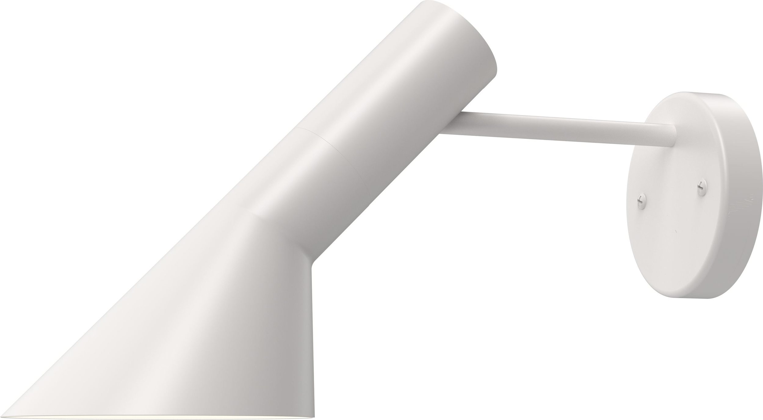 Kinkiet AJ biały bez widocznego kabla i włącznika