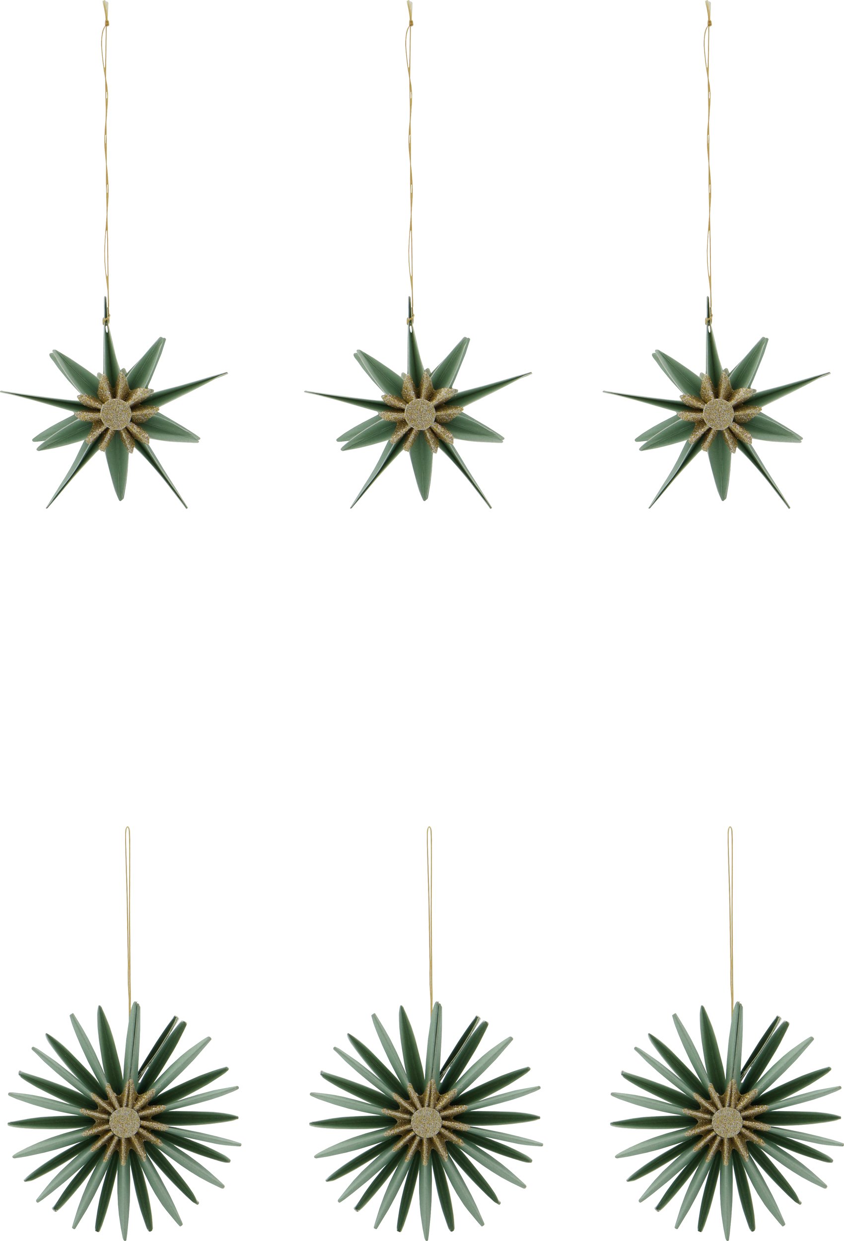 Zawieszki świąteczne HDStari zielone 6 szt.