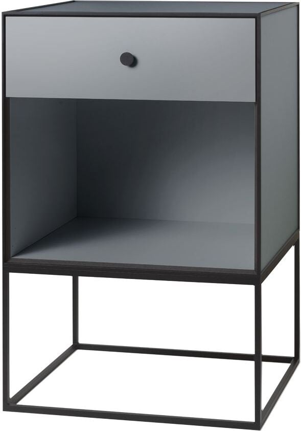Szafka Frame 49 ciemnoszara na stelażu z szufladą