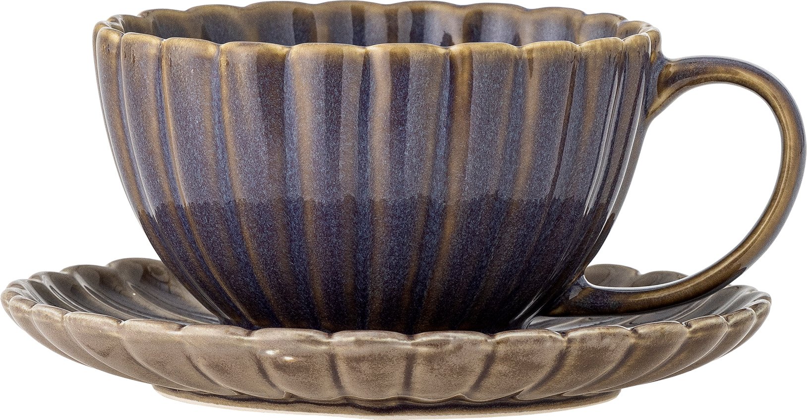 Filiżanka Latina 220 ml fioletowa ze spodkiem