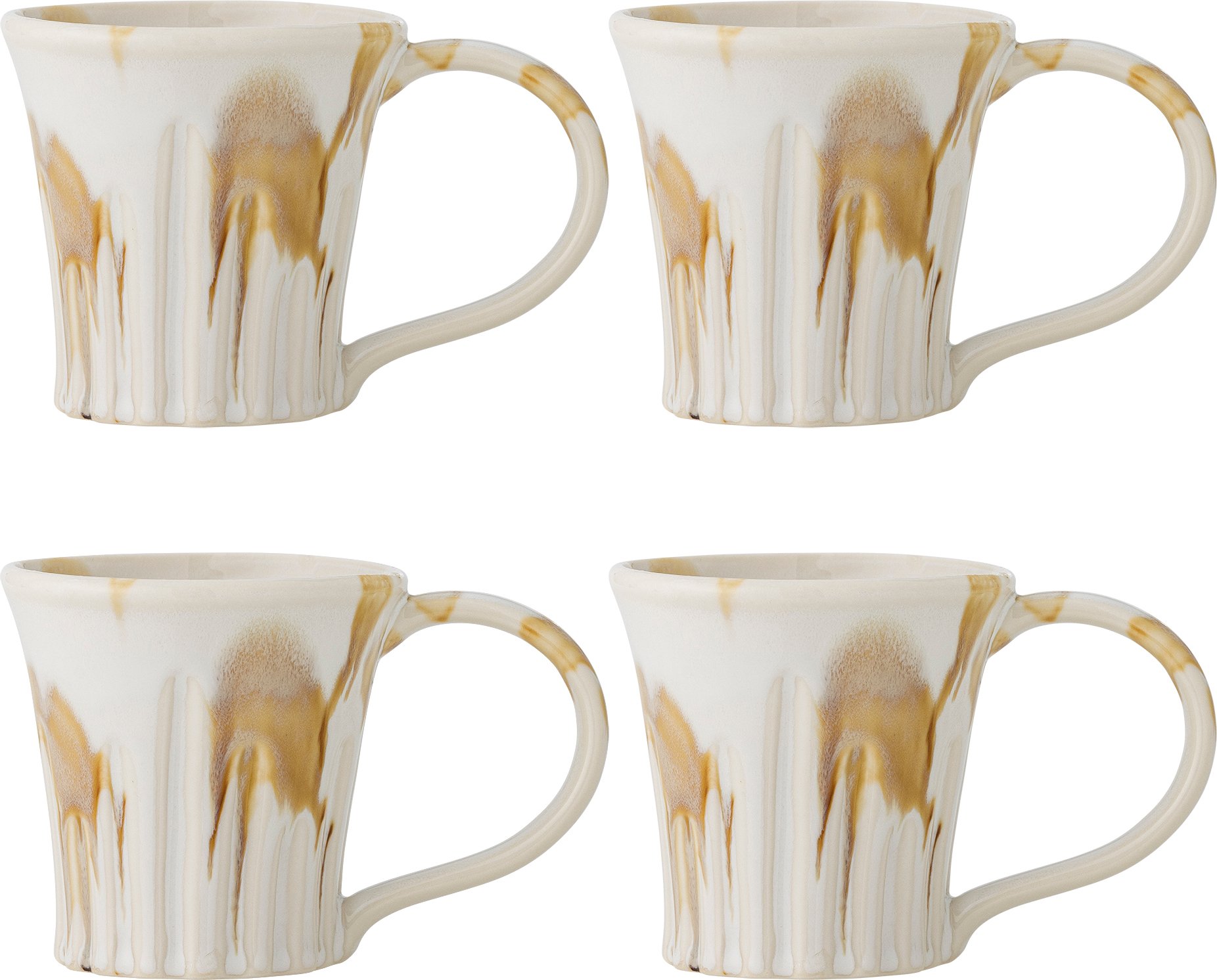 Kubki Joseph 260 ml biało-brązowe 4 szt.