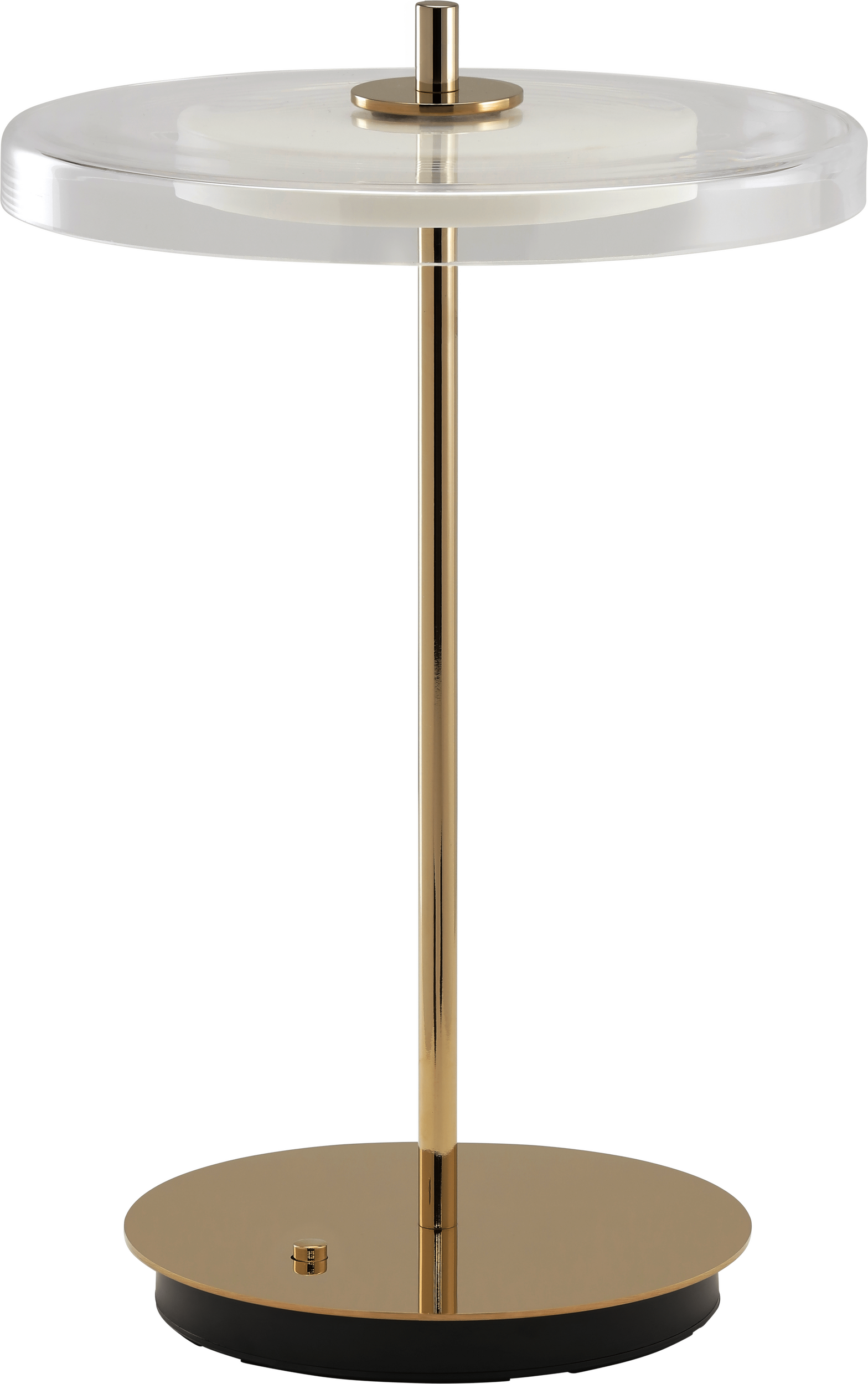 Lampa stołowa bezprzewodowa Asteria Glass Move mosiądz polerowany